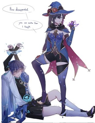 Genshin Impact Mona full artwork waifu anime print #43
