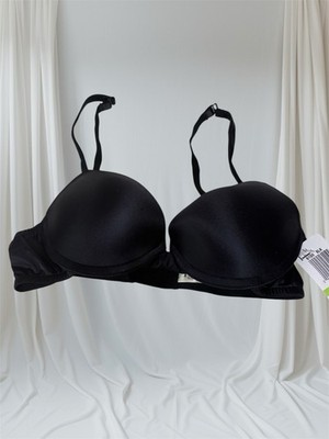 Women s Felina  Lingerie Push Up Bra Black NWT 34B CUPS 100% Silicone Gel Cup