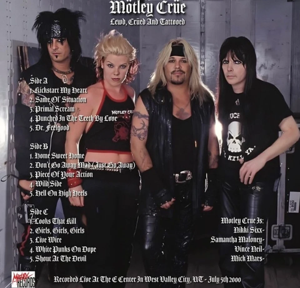 MOTLEY CRUE - Lewd Crued & Tattooed Awesome Coloured 2LP Rare Vinyl Import - Image 3 of 3