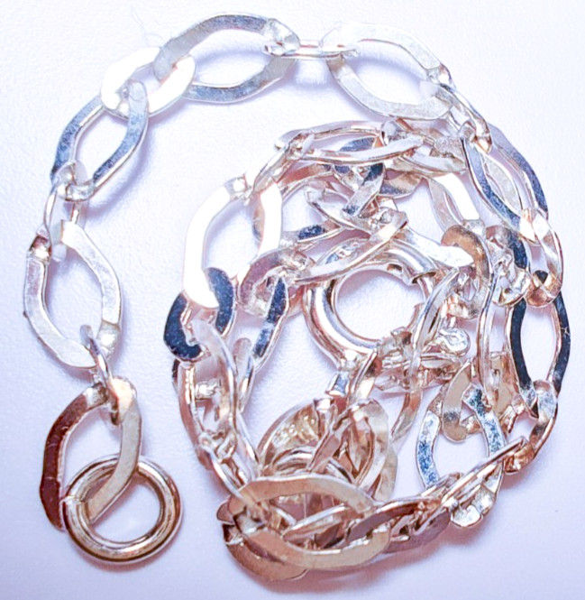 Italy 925 Sterling Silver Oval Link Bracelet 7.25