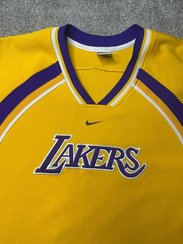 Vintage Nike Los Angeles Lakers Shooting Warm Up Jersey Sz 2XL Kobe Era Practice - Picture 4 of 11