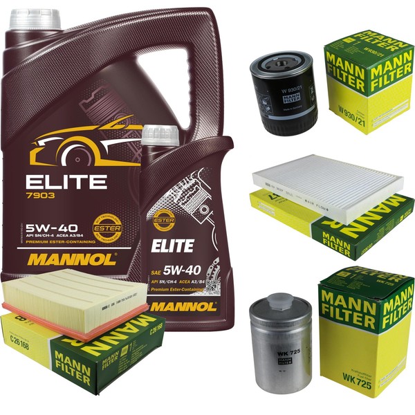 Mann Inspektionspaket 6L Mannol Elite 5W-40 FüR Audi A6 2.4 2.8 Quattro Allroad-image