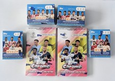 2x 2021 Topps CHROME UEFA Champions Soccer Hobby Box 4x 2024 Merlin Blaster Box 