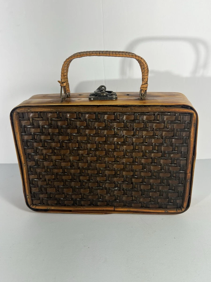 Vintage Wicker Basket Purse In Collectible Baskets for sale | eBay