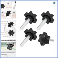 Knurled Thumb Screw 4 Pcs M8 x 40mm Threaded Tightening Control Black