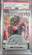 2024 Topps Tribute Elly De La Cruz Rookie League Inauguration Auto /99 - PSA 10