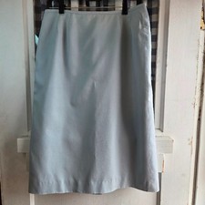 Preston York Women's Light Blue Rear Zip Pencil Skirt Silk Blend Size 12