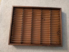 Vintage Wood Storage Case, Holder. Holds 100 Cassette Tapes. Wall Mountable.