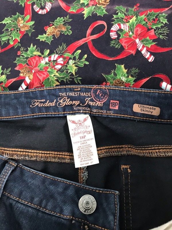Faded Glory 18P Ultimate Skinny Blue  Jeans Women's Jeans Dark Denim Pre Owned