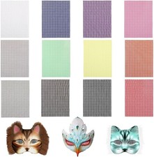 12 Pack Colorful Plastic Eye Mesh Sheets for DIY Fursuit Crafting
