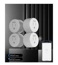 4 PACKSmart Voice Control Smart Plug WP3 White Alexa and Google WIFI 2.4G