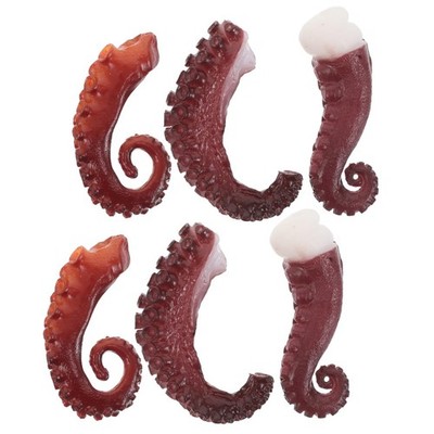 6pcs Faux Octopus Tentacles - Artificial Seafood Model Fake Simulation Sea An...