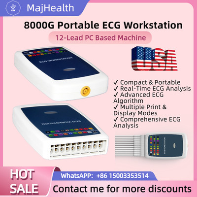 Portable 12Lead ECG/EKG Workstation System-CONTEC8000G with PC Analysis Software
