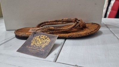 ALBERTO FASCIANI Sandale Damen In Python Orange Größe EU37 AFN18