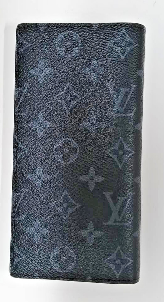 Louis Vuitton Monogram Eclipse Brazza Canvas Long… - image 1