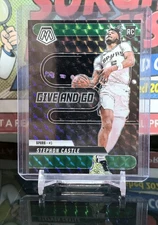 2024-25 Panini Mosaic- Stephon Castle- Give And Go #6 Green Mosaic Prizm RC
