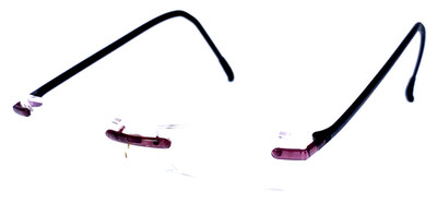 SWISSFLEX Purple/Black Matte Rimless Eyeglasses Frame 