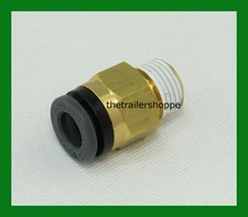 VelVac Push-Lock Air Brake Fitting DOT Approved 1/4" Tube 1/8"NPT Connector -2PC
