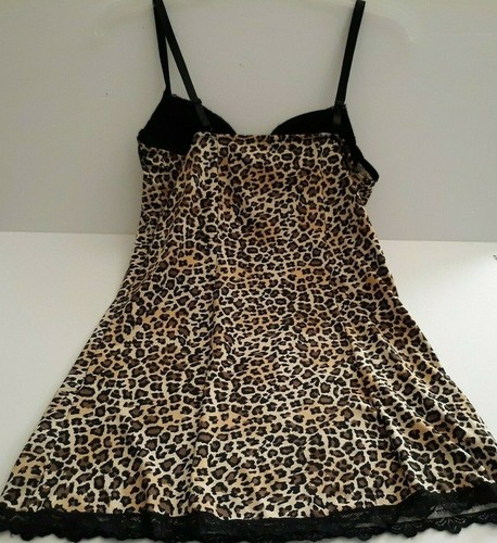 Sophie B. Padded Bra Slip Leopard Animal Print Size Small Lingerie S/P/CH - Picture 2 of 5