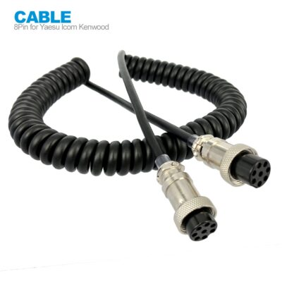 Câble D'extension Microphone 8 Broches Pour Radio Ham - Compatible Yaesu, Kenwood, Icom