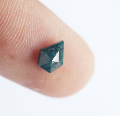 Natural Loose Diamond Rose Cut Shield Blue Color I3 Clarity 6.66 MM 0.66 Ct D906