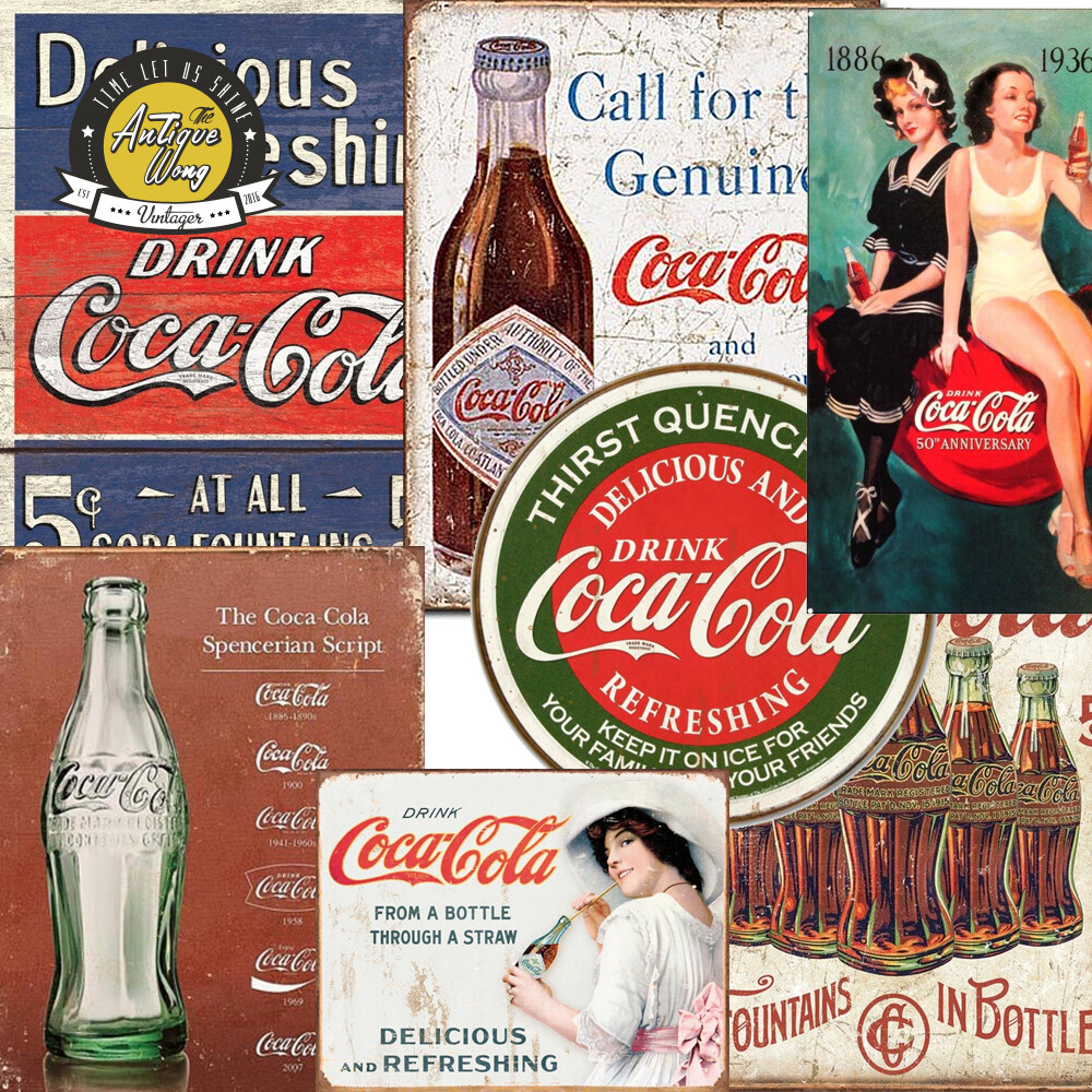 Retro Coca-cola Metal tin Signs official Vintage style coke