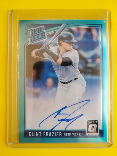 2018 Donruss Optic Rated Rookies Signatures Aqua #RRSCL Clint Frazier 7/125 RC