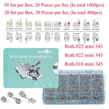 Dental Orthodontic Brackets Braces MIM Monoblock Mini Roth MBT 018 022 345 Hook