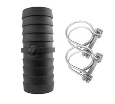 40mm corrugated pond pipe /hose repair joiner connector with matching hose clips