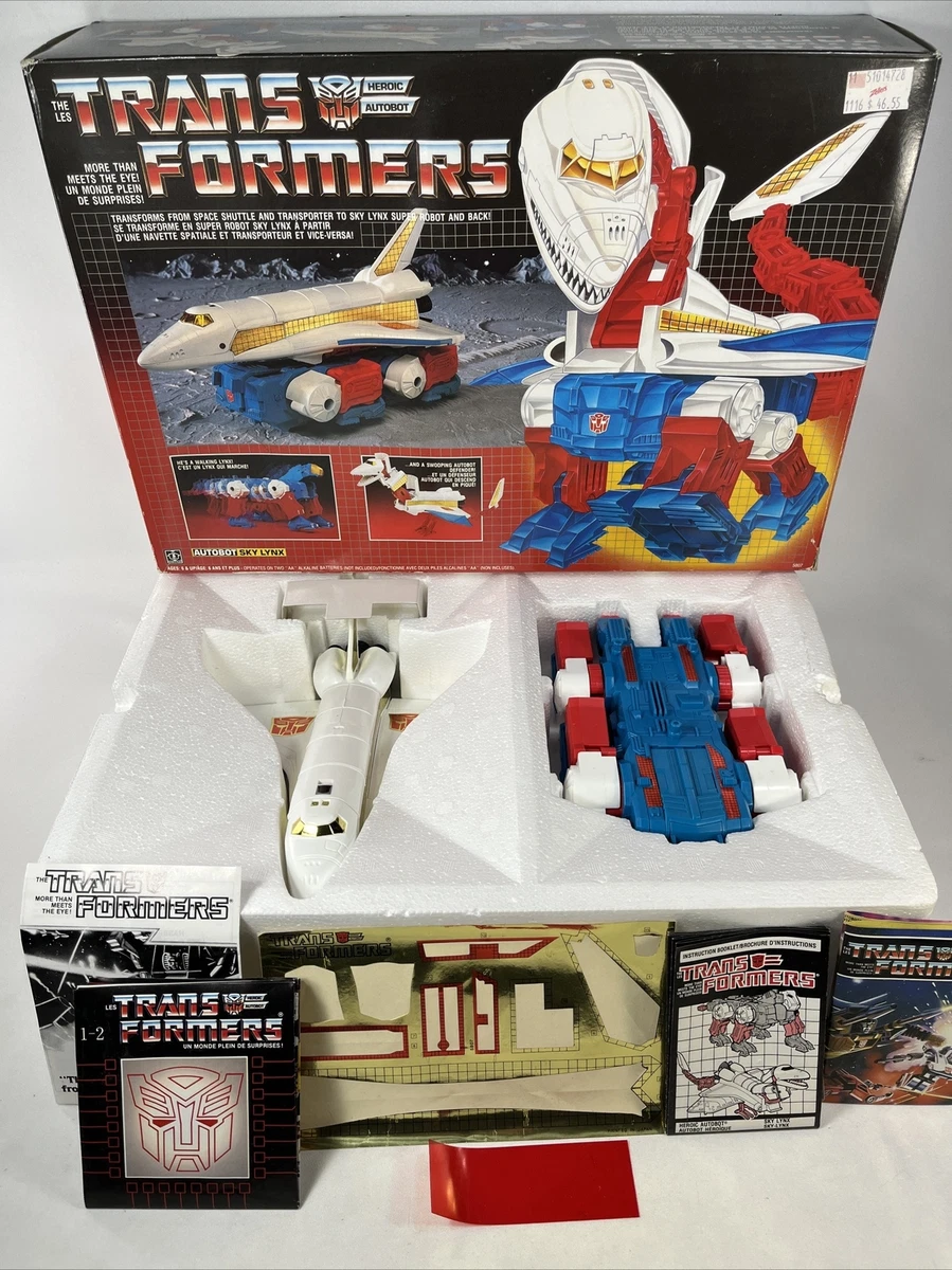 Sky Lynx Transformers G1 Billingual Canadian Box Complete Works Autobot 1986