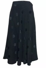 RARE Vintage Black Polka Dot Airway Industries Skirt Women's 28 Waist Small