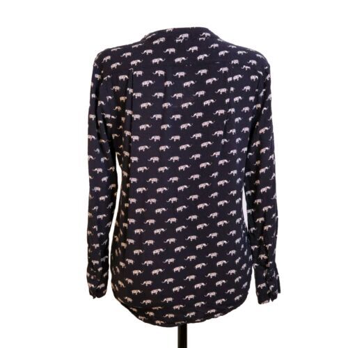 Fun2fun Elephant Pattern Blouse Small Long Sleeve… - image 5