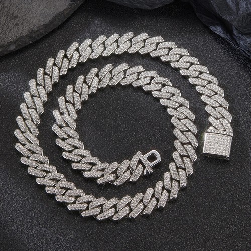 Cadenas De Titanio Chapada En Oro 14k Para Hombre Cadena Cubana Joyería Fina - Imagen 14 de 15