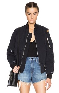 Unravel Destroyed Twill Bomber Jacket Black 36 S-M