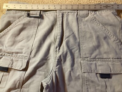 Reel Legends Mens Size 40 Cargo Shorts Gray Cotton Hiking Fishing
