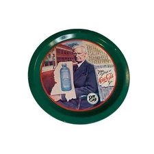 Vintage 1975 Coca-Cola Metal Tray 12 Inch Vicksburg 85th Anniversary