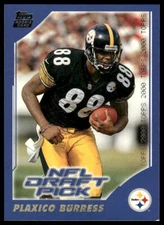 2000 Topps #386 Plaxico Burress RC Rookie Draft Pick Card Pittsburgh Steelers