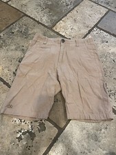 Micros Shorts Boys Youth 10 Tan Khaki Casual Flat Front Gently Used Excellent