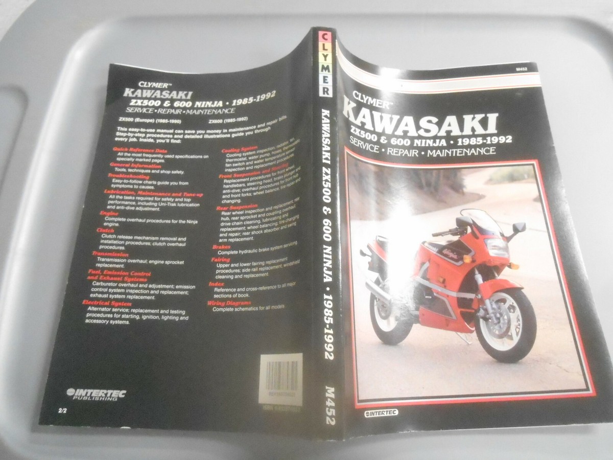 Kawasaki Clymer Service Repair Maintenance Manual 1985-1992 ZX500