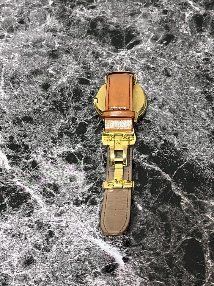 [Near Mint] BULOVA ACCUTRON 297A110 Spaceview Gold Bezel Qz Mens Watch JAPAN - Image 4 of 4