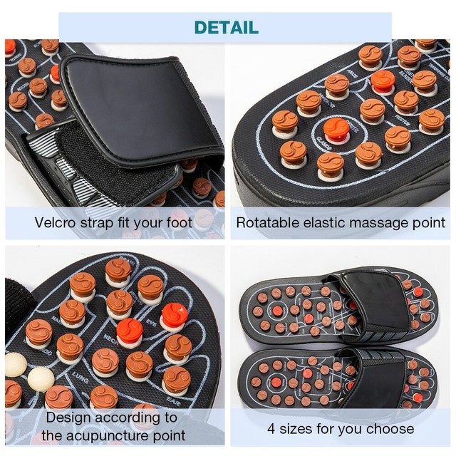 1 Pair Reflexology Sandals Foot Massager Slippers Acupressure