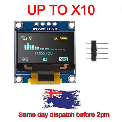 OLED Display 128x64 Yellow Blue I2C IIC SSD1306 Arduino