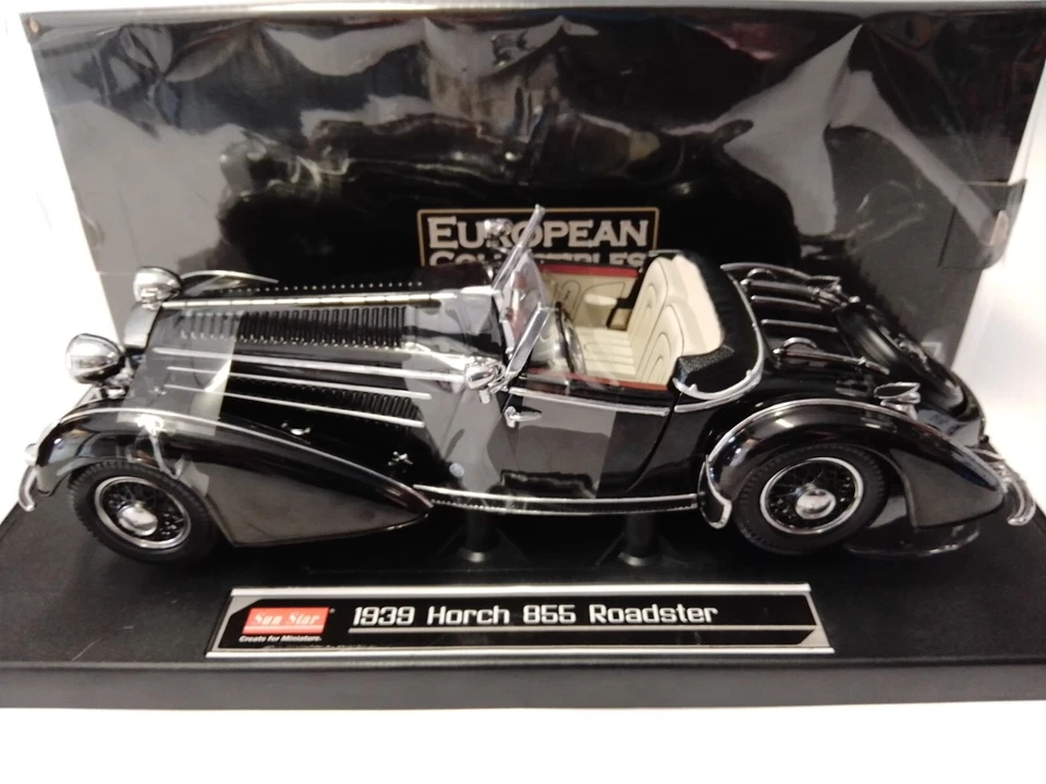 Sunstar Horch 855 Roadster black 1939 1/18 2401 - Immagine 2 di 3