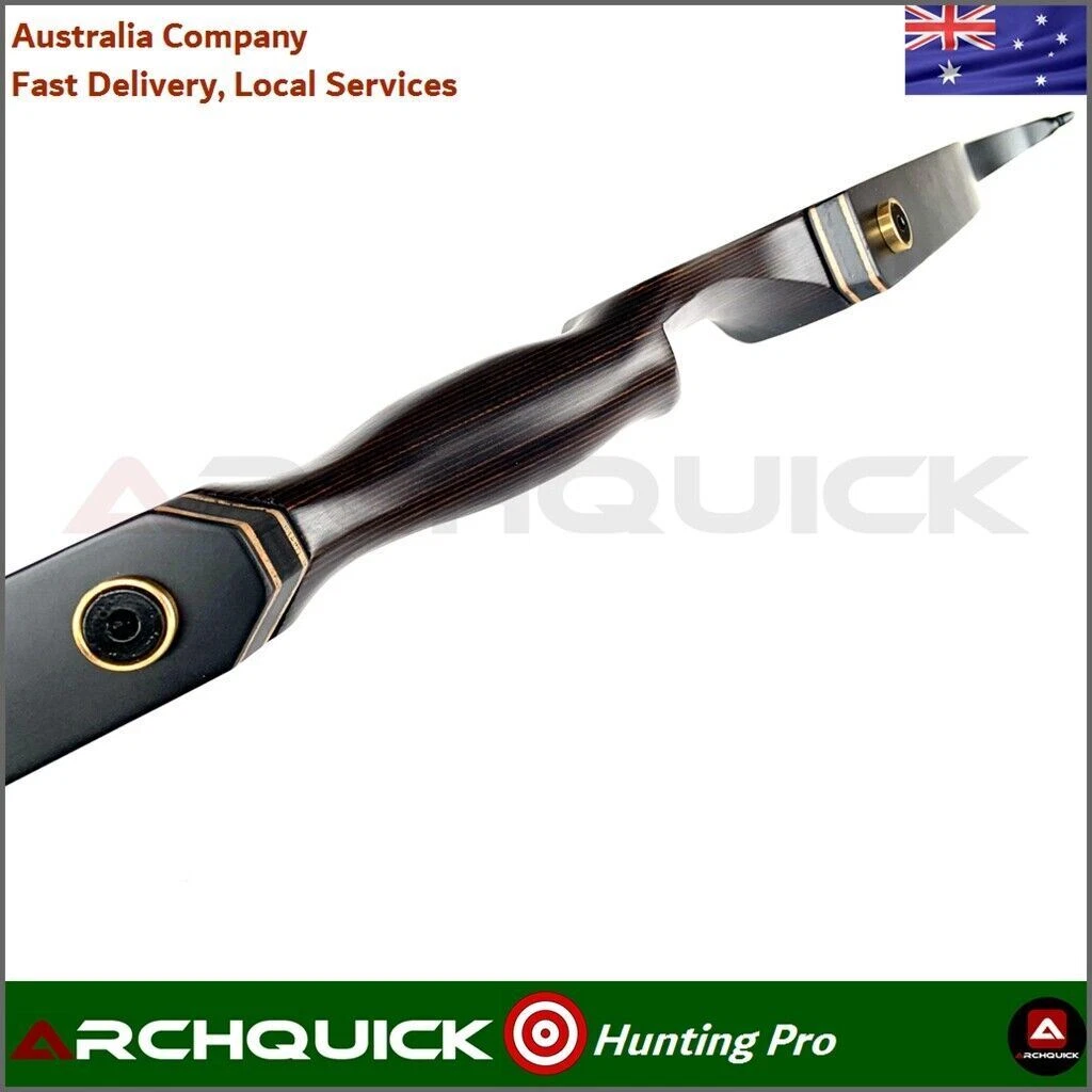 Junxing 60" GT D63 BLACK WOOD Recurve Take Down Target & Hunting Bow 30-60lbs