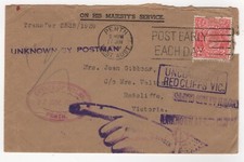 1939 Jun 27th. OHMS Return to Sender Cover. Perth to Redcliffs.