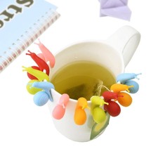 Carino porta bustine da tè a forma di lumaca tazza silicone cucina regalo colori NUOVO F0R5