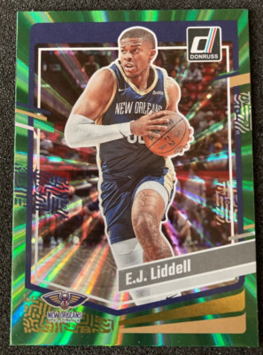 2023-24 Donruss #190 EJ Liddell Holo GREEN LASER. New Orleans Pelicans