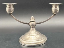 Vintage MFH M Fred Hirsch Sterling Silver Weighted Candle Holder Two Arm
