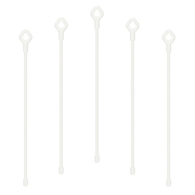 Rubber Twist Ties, 10 Inch Silicone Reusable Twist Ties, 5 Pcs, White