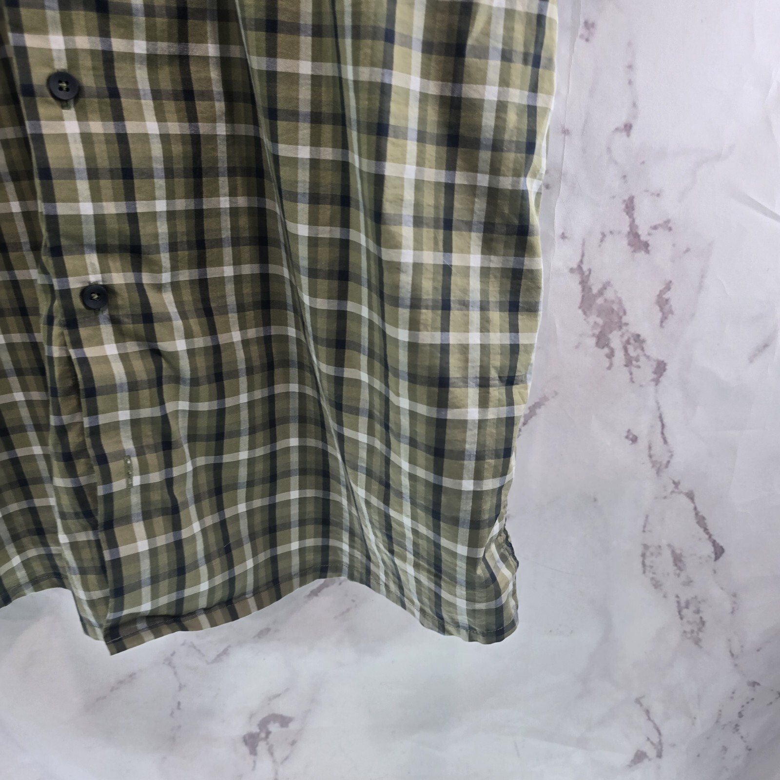 ARC'TERYX Arcteryx Camicia Uomo XL Verde Bottoni Brohm Manica Corta Plaid